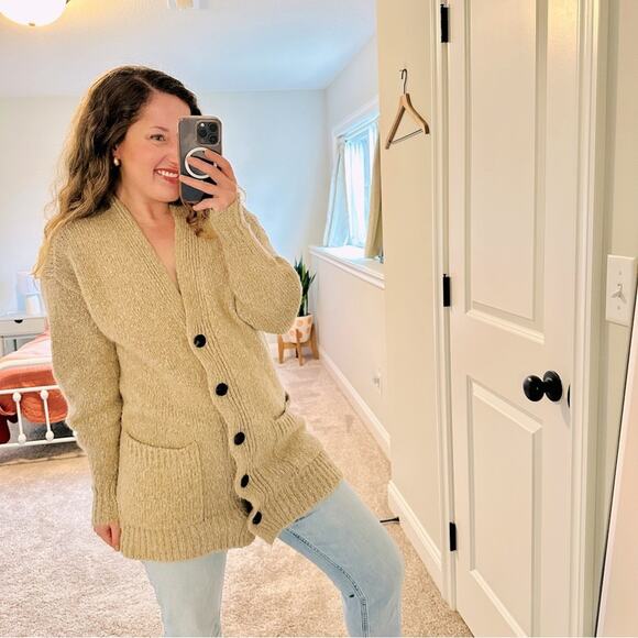 Isabel Marant Etoile Oatmeal Neutral Cardigan Sweater Medium - Picture 1 of 12